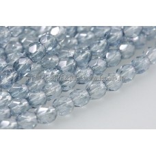 捷克棗形珠4mm灰丁寧藍-50個
