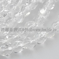 捷克棗形珠4mm透明色-50個