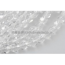 捷克棗形珠4mm透明色-50個