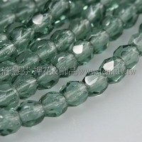 捷克棗形珠4mm草原綠-50個