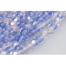 捷克棗形珠4mm閃亮冰晶粉紅加藍-50個