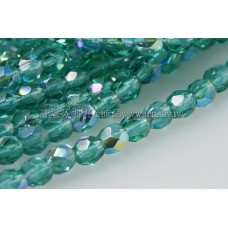 捷克棗形珠4mm閃亮翡翠綠-50個