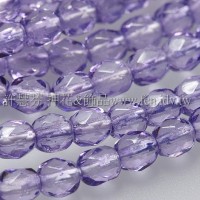 捷克棗形珠4mm閃亮暗蘭花紫-50個