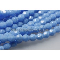 捷克棗形珠4mm天藍珊瑚-50個