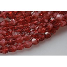 捷克棗形珠4mm閃亮珍珠暗紅色-50個