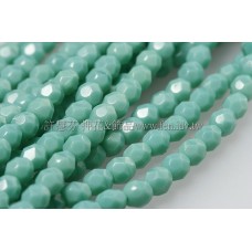 捷克棗形珠4mm松玉綠-50個