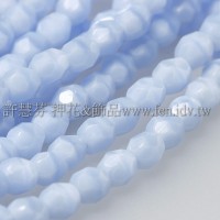 捷克棗形珠4mm長春花藍-50個