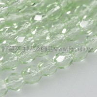 捷克棗形珠4mm翠橄欖綠-50個