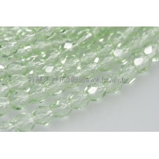 捷克棗形珠4mm翠橄欖綠-50個