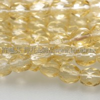 捷克棗形珠4mm淡黃玉色-50個