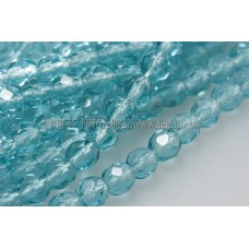 捷克棗形珠4mm亮海藍色-50個