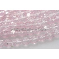捷克棗形珠4mm閃亮公主粉紅-50個