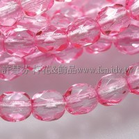 捷克棗形珠4mm閃亮冰晶亮粉-50個