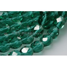 捷克棗形珠6mm翡翠綠-20個