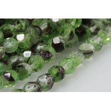 捷克棗形珠6mm翠綠森林-20個