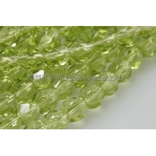 捷克棗形珠6mm萊姆綠-20個