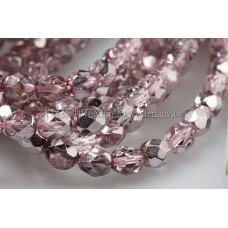 捷克棗形珠6mm閃亮玫瑰紅-20個