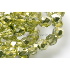 捷克棗形珠6mm閃亮黃檸檬綠-20個