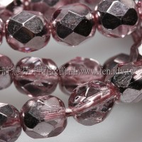 捷克棗形珠6mm閃亮香檳酒紅-20個