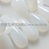 5X10mm捷克水滴形珠-海洋蛋白-20個