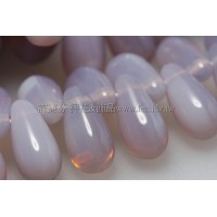 5X10mm捷克水滴形珠-白霧紫薰衣草-20個