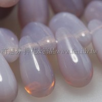 5X10mm捷克水滴形珠-白霧紫薰衣草-20個
