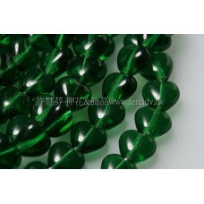 6X6mm捷克小愛心形珠-翡翠綠-50個