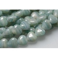 6X6mm捷克小愛心形珠-柔嫩松玉綠-50個