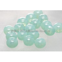 3X5mm捷克車輪珠-白萊姆綠-10個