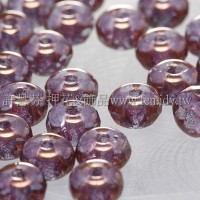 3X5mm捷克車輪珠-紫紅水晶-10個