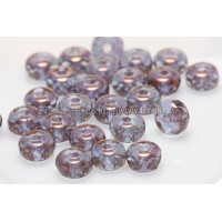 3X5mm捷克車輪珠-海藍閃耀紫紅銅色