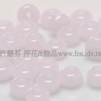 3X5mm捷克車輪珠-蛋白粉紅-10個