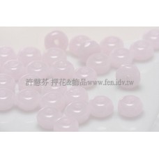 3X5mm捷克車輪珠-蛋白粉紅-10個