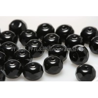 4X6mm捷克車輪珠-黑玉色-1包-10個