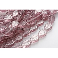 8X10mm捷克玫瑰葉形珠-紫水晶-10個