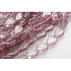 8X10mm捷克玫瑰葉形珠-紫水晶-10個