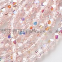 捷克棗形珠6mm閃亮玫瑰中桃紅色-20個