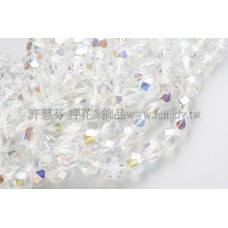 捷克棗形6mm閃亮透明水晶-20個