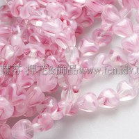 6X6mm捷克小愛心形珠-水晶粉紅-50個