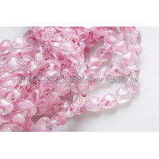 6X6mm捷克小愛心形珠-水晶粉紅-50個