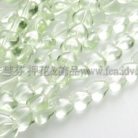 6X6mm捷克小愛心形珠-翠橄欖綠-50個