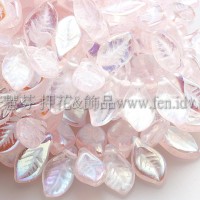 5X10mm捷克楔形葉珠-閃亮玫瑰中桃紅-20個