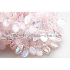 5X10mm捷克楔形葉珠-閃亮玫瑰中桃紅-20個