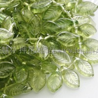 5X10mm捷克楔形葉珠-明綠色-20個