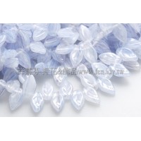 5x10mm捷克紫薇葉形珠-天藍紫水晶-20個