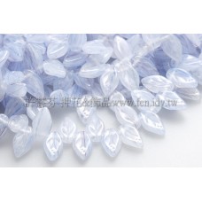 5x10mm捷克紫薇葉形珠-天藍紫水晶-20個
