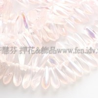 捷克小箭形珠3x10mm閃亮玫瑰中桃紅色-20個