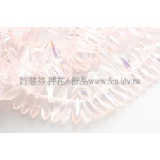 捷克小箭形珠3x10mm閃亮玫瑰中桃紅色-20個