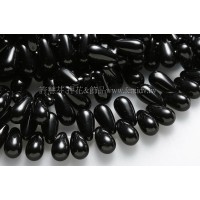 5X10mm捷克水滴形珠-黑玉色-20個