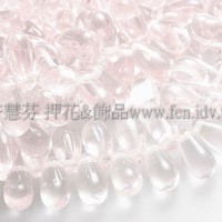 5X10mm捷克水滴形珠-玫瑰中桃紅色-20個